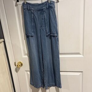 Women's Blue Wide-Leg Jeans